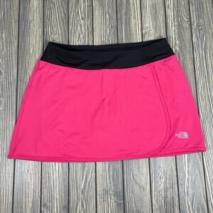 North Face Women Flight‎ Series Performance Tennis Skirt Skort Pocket Sz L Pink